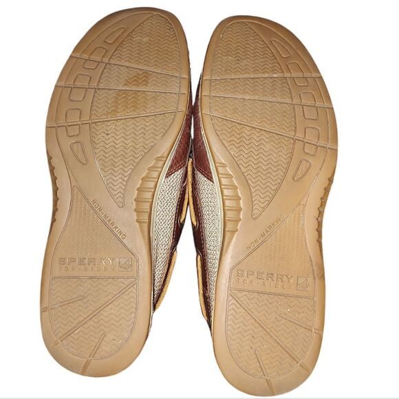 Sperry Top Sider Boatshoe Bluefish 2 Eye Tan Women 7M 9276632 Preppy Comfortable - Picture 5 of 7